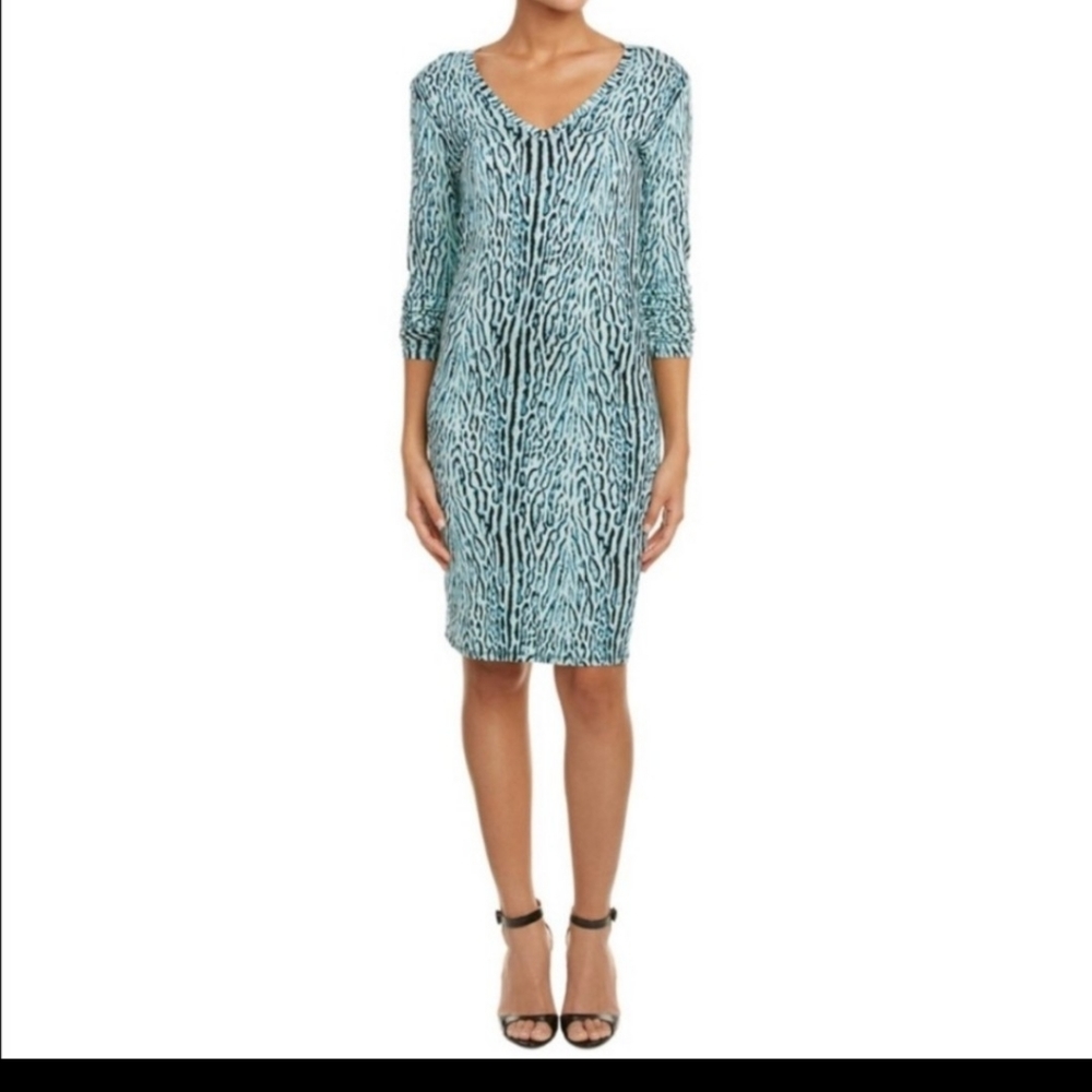 BCBG Tori Aqua Animal Print dress